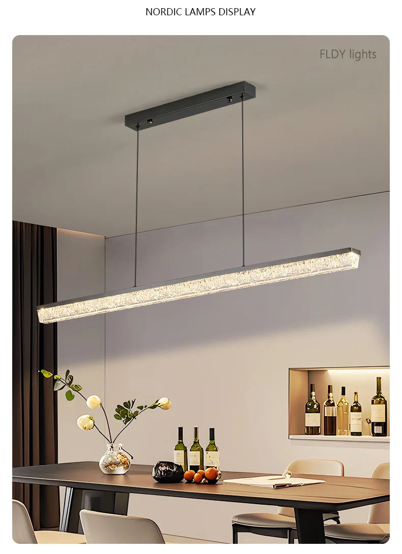 Nordic Glass Linear Pendant Light