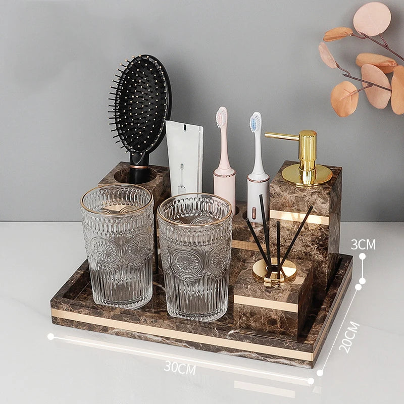 Emperador Dark Marble Set