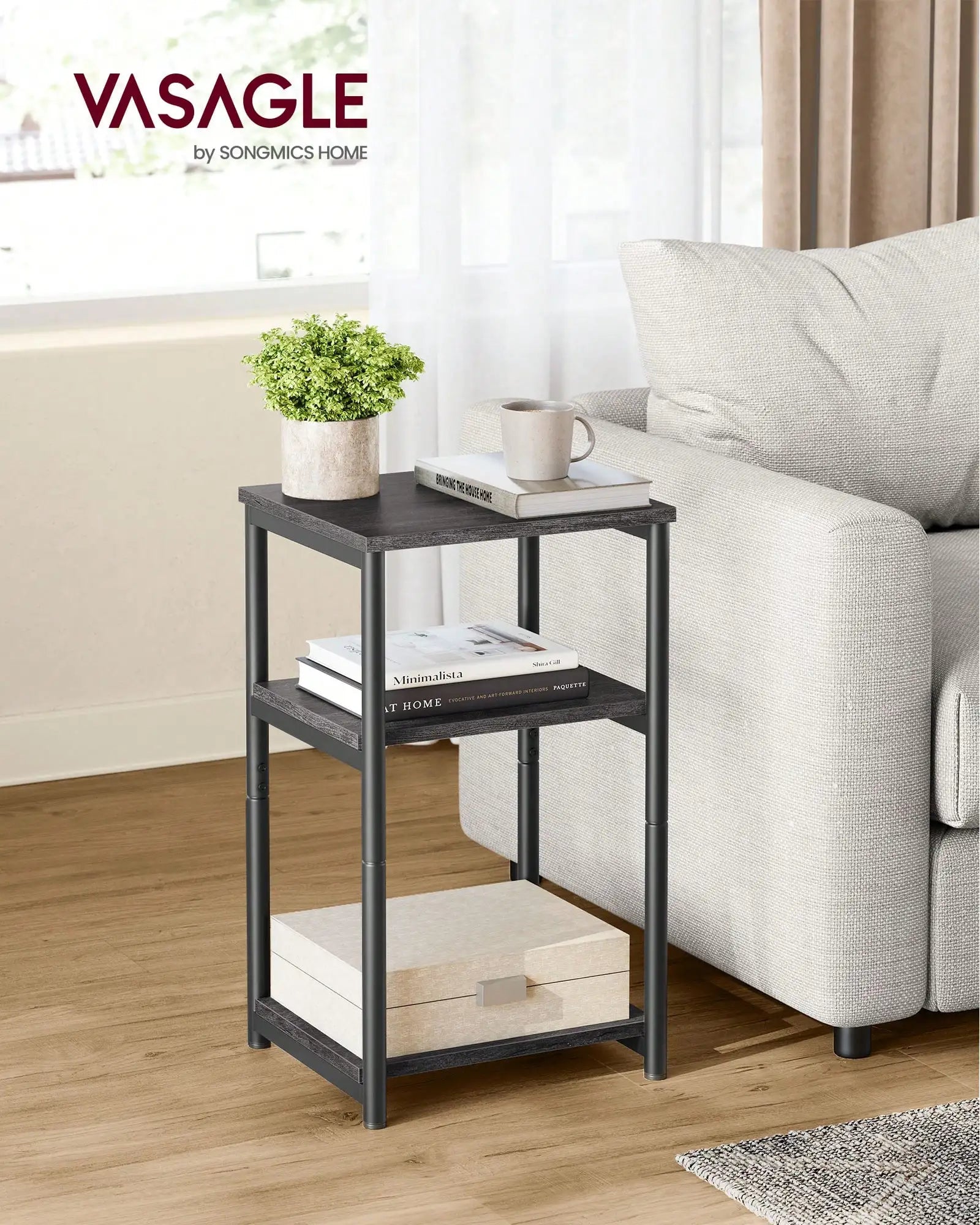 Slim Side Table Nightstand