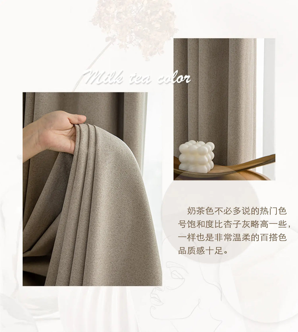 Modern Cotton-Linen Blackout Curtains