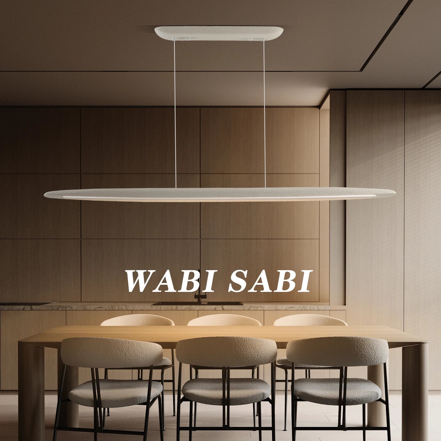Wabi-Sabi Wood Linear Pendant Light