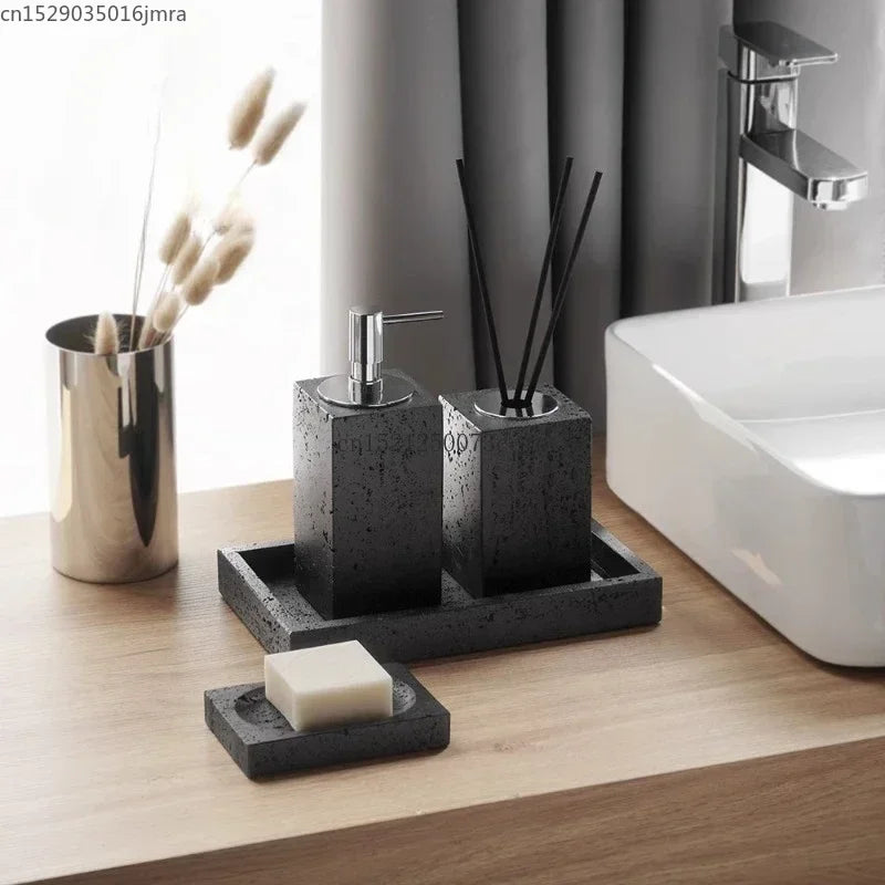 Wabi-Sabi Sandstone Bath Set