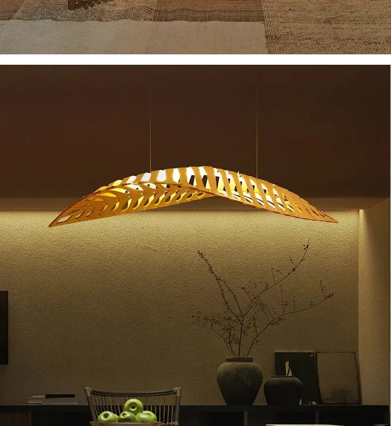 Wabi-Sabi Wood Pendant Chandelier