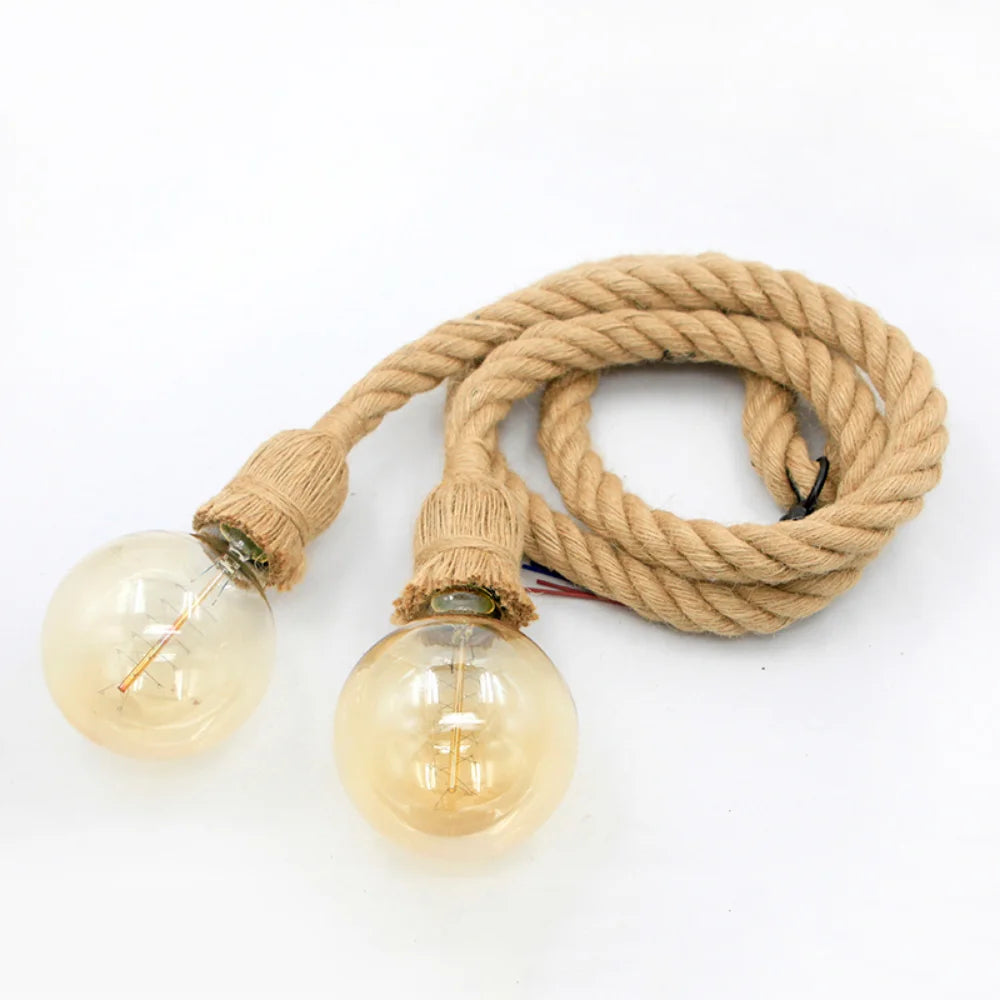 Hemp Rope Industrial Pendant Light