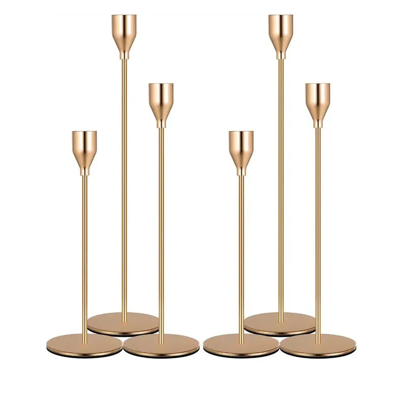 Metal Taper Candle Holder Set