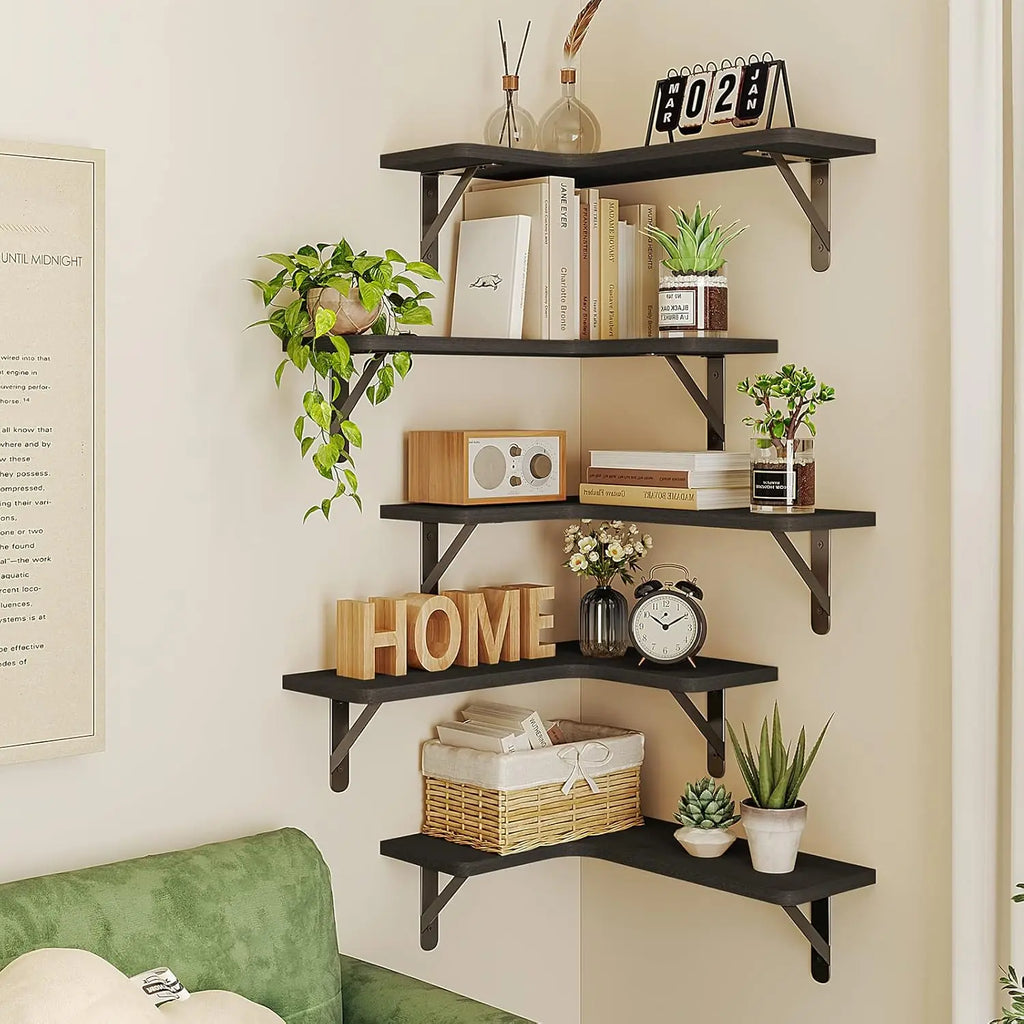 Floating Corner Wall Shelf