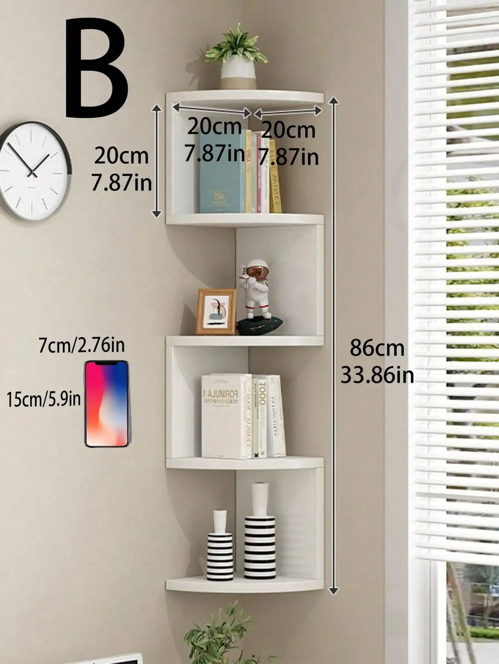Floating Corner Wall Shelf
