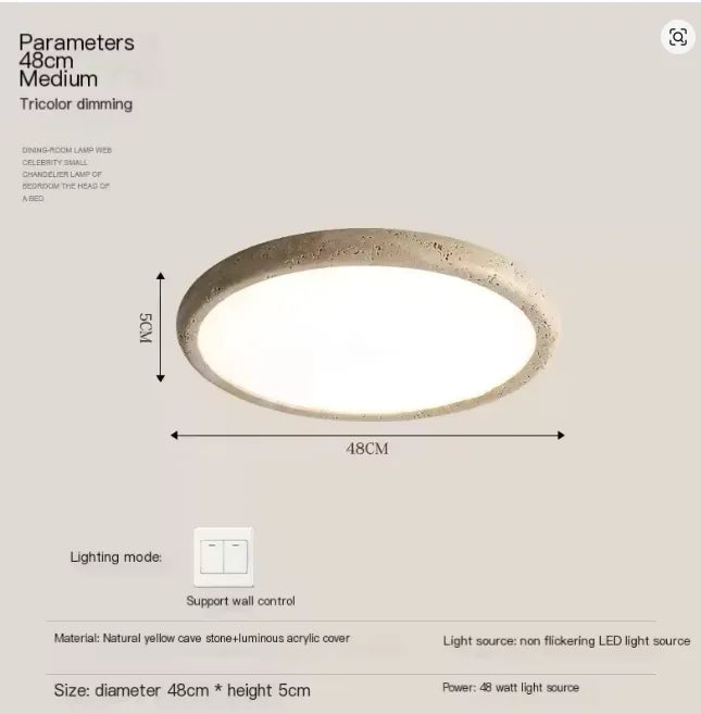 Wabi-Sabi Stone Pendant Lamp