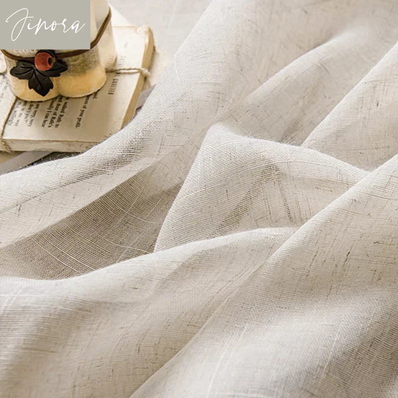 Modern Cotton-Linen Sheer Curtains