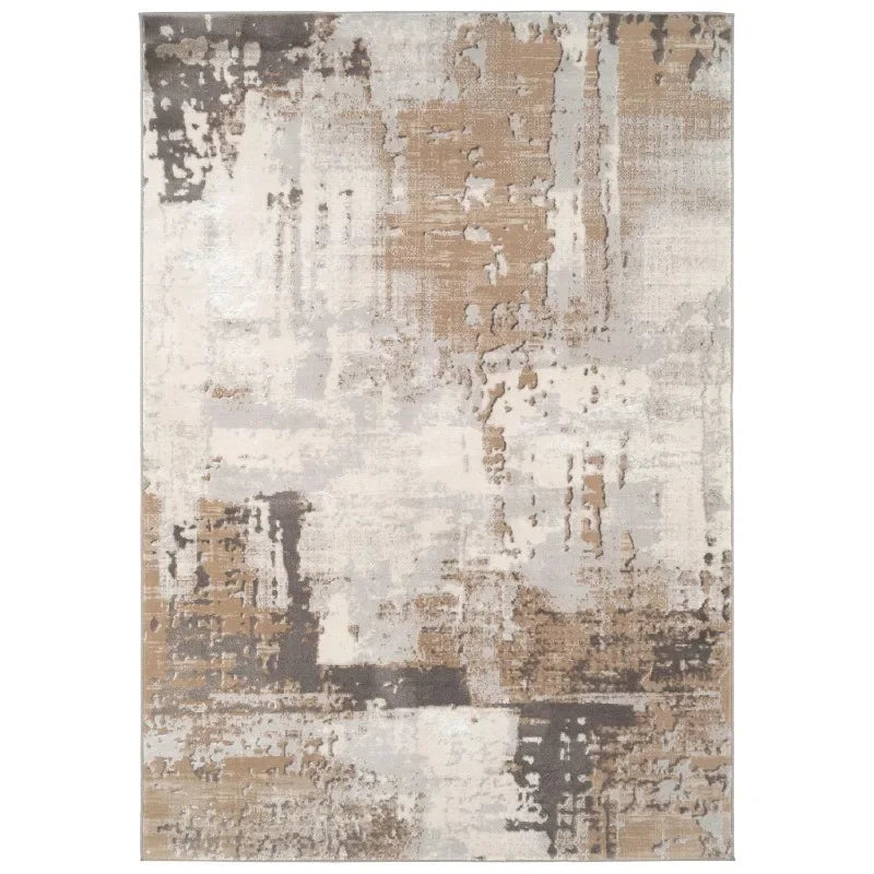 Abstract Neutral Area Rug