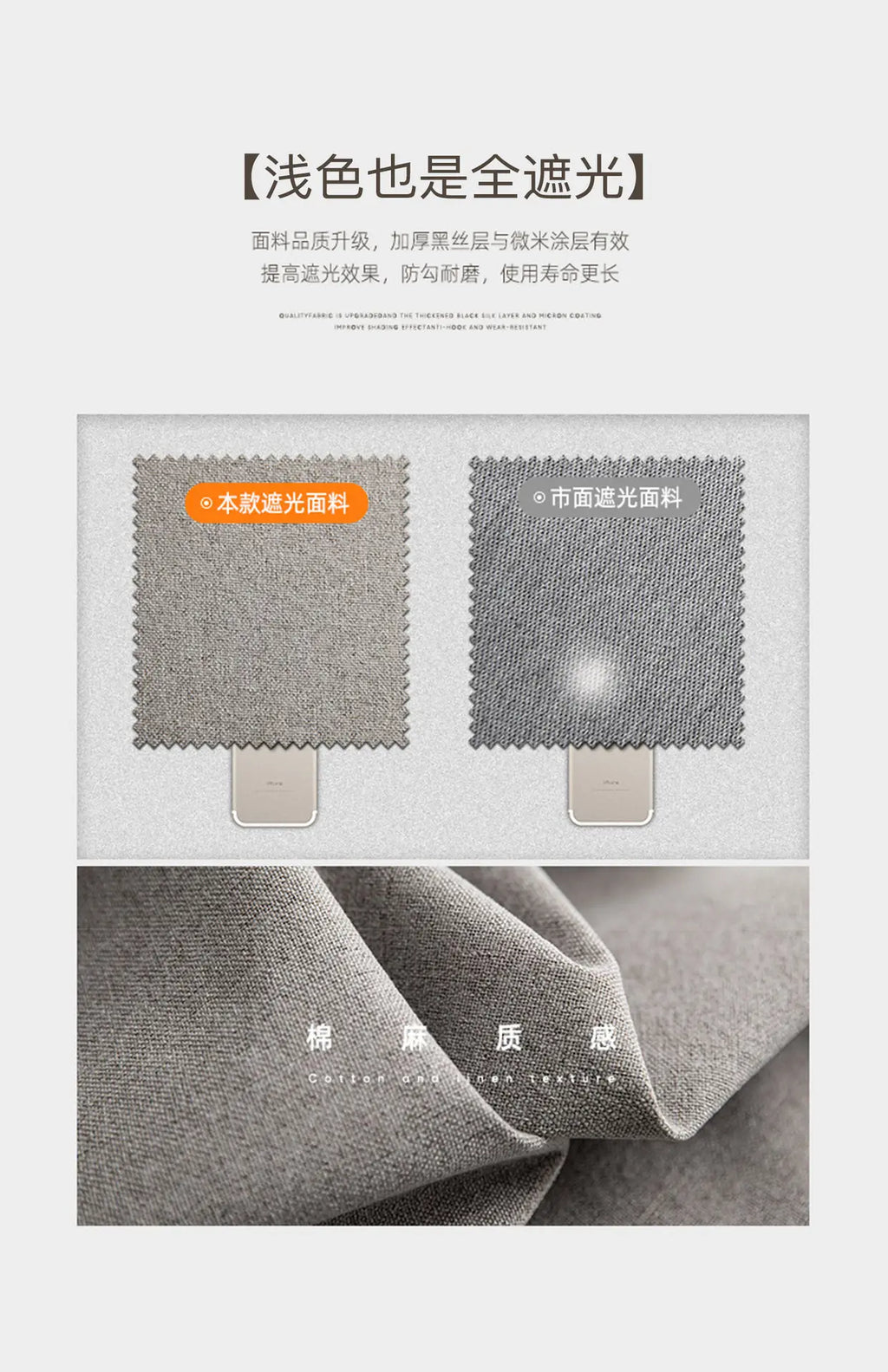 Modern Cotton-Linen Blackout Curtains
