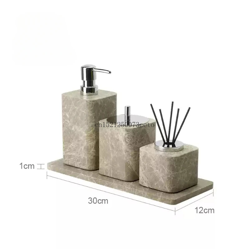 Nordic Marble Bathroom Set