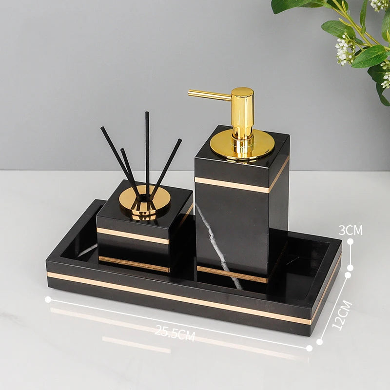 Nero Marquina Bathroom Set