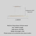Wabi-Sabi Wood Linear Pendant Light