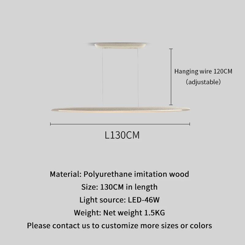 Wabi-Sabi Wood Linear Pendant Light