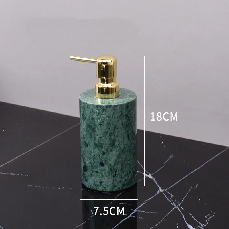 Indian Green Marble Bath Set