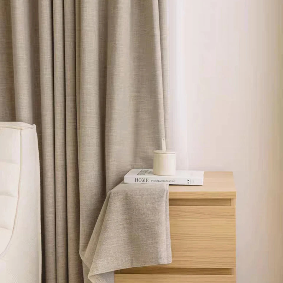 Modern Linen Blackout Curtains