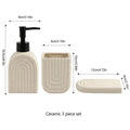 Embossed Ceramic Bath Set