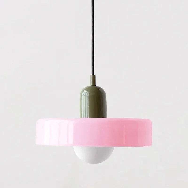 Retro Orange Glass Pendant Light