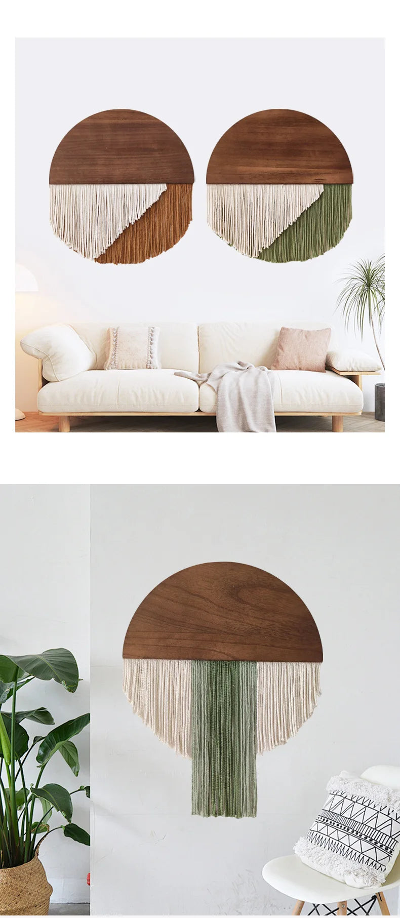 Boho Half-circle Woven Wall Hanging