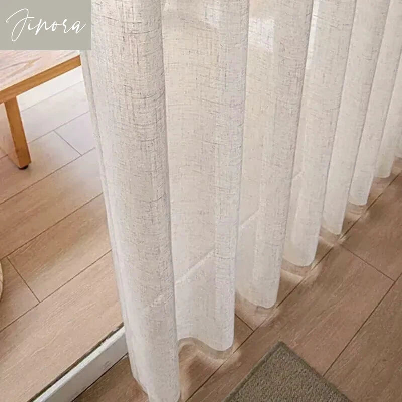 Modern Cotton-Linen Sheer Curtains