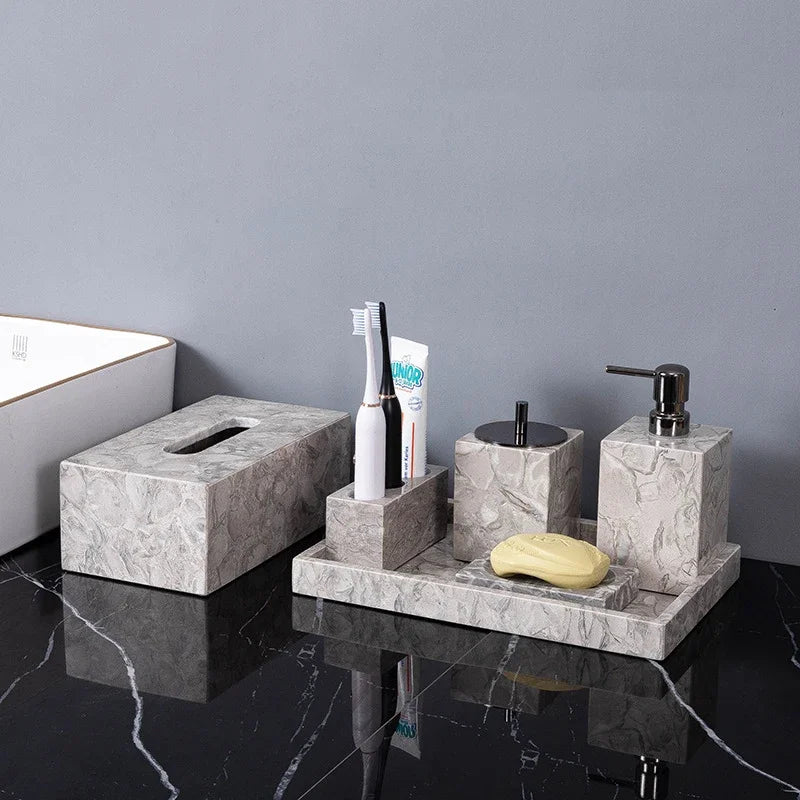 Elegant Marble Bathroom Set