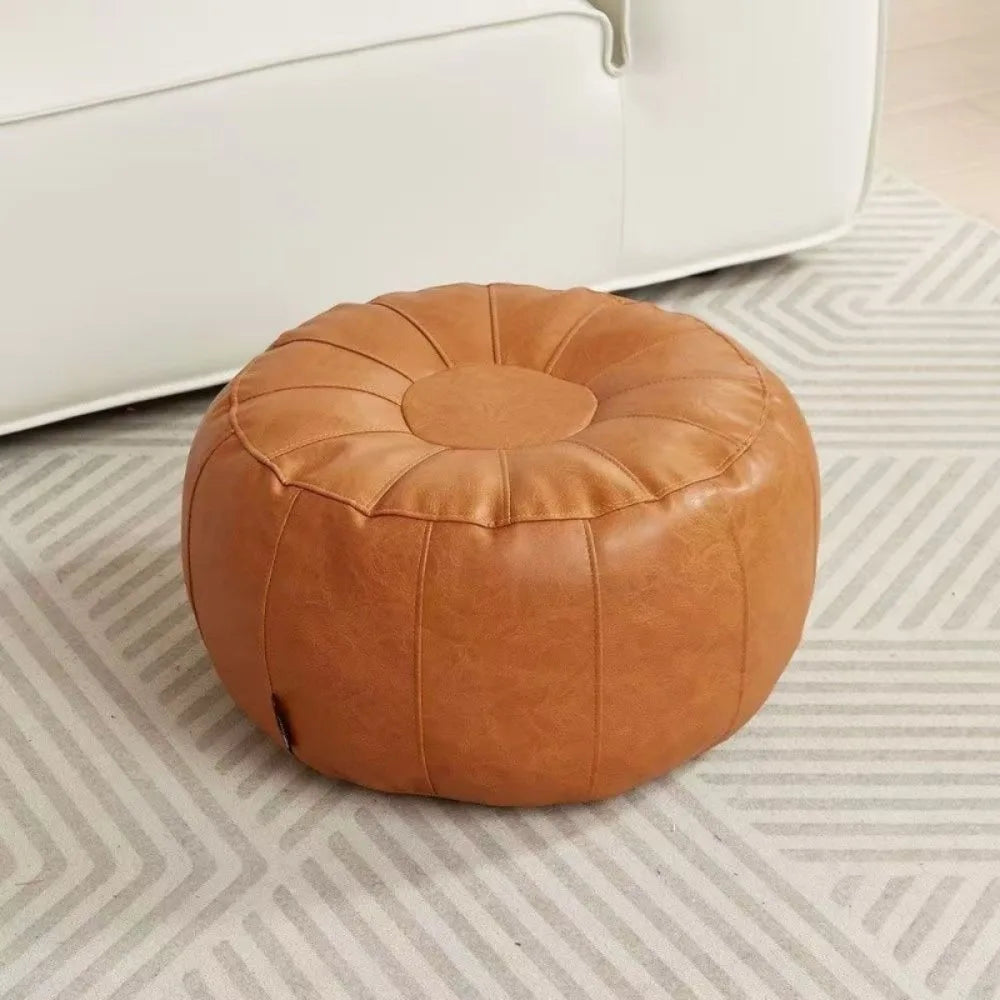 Round Storage Pouf