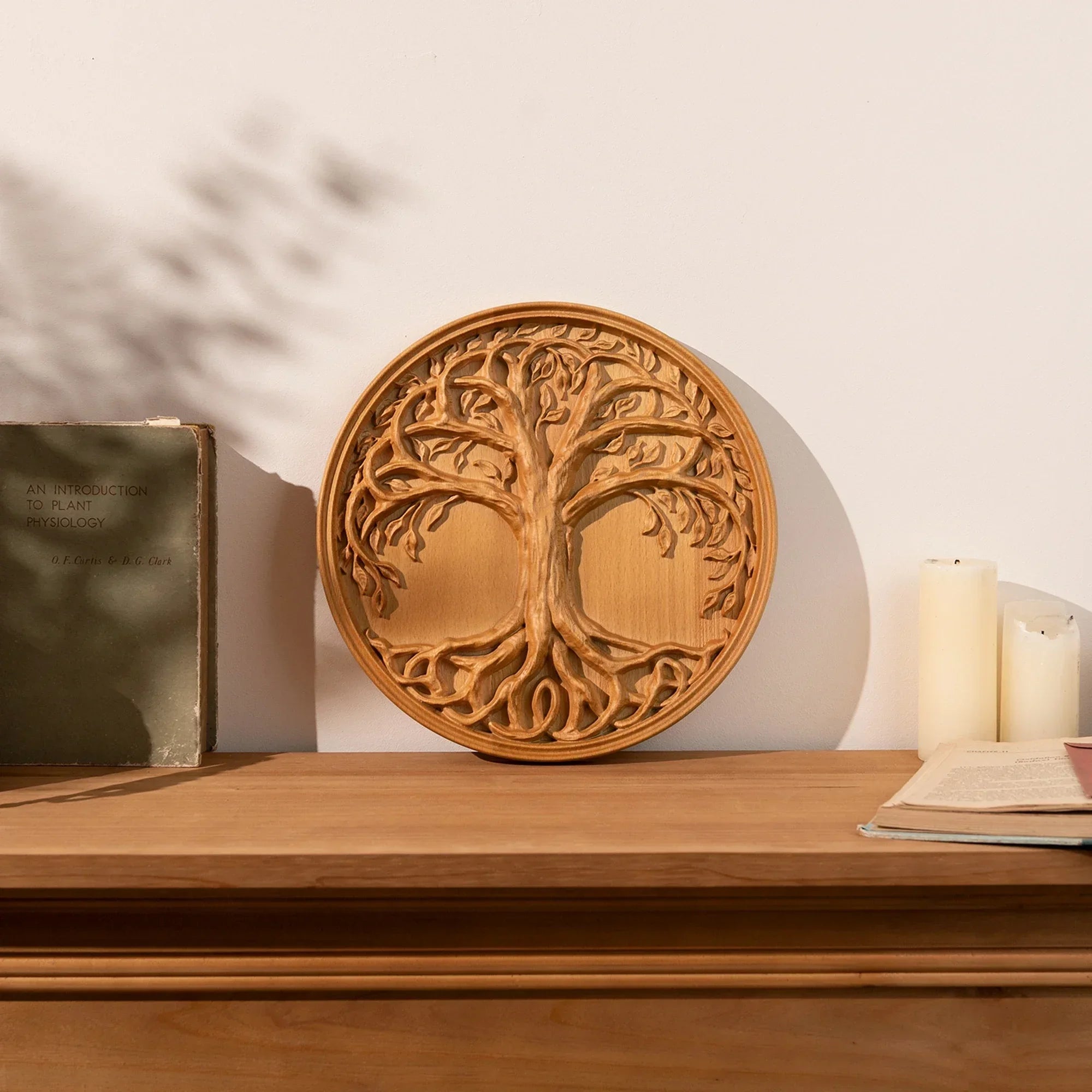 Art Deco Natural Wood Wall Sign