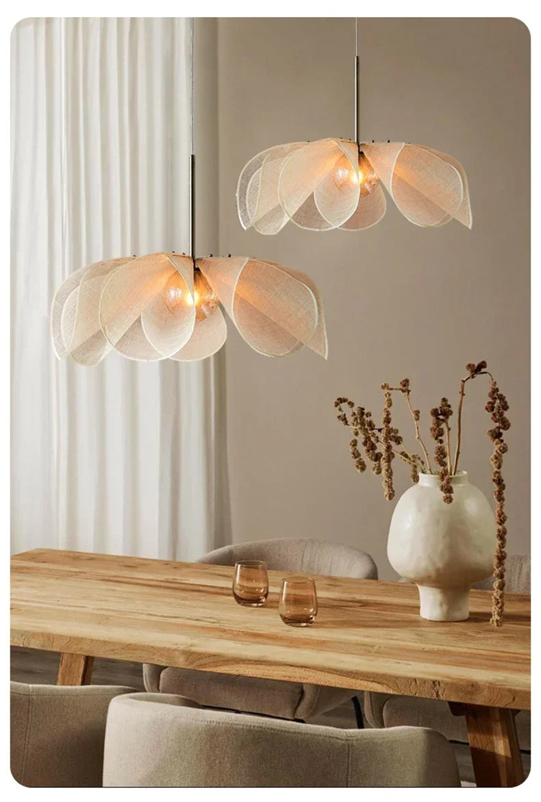 Wabi-Sabi Hemp Rope Arc Pendant Lamp