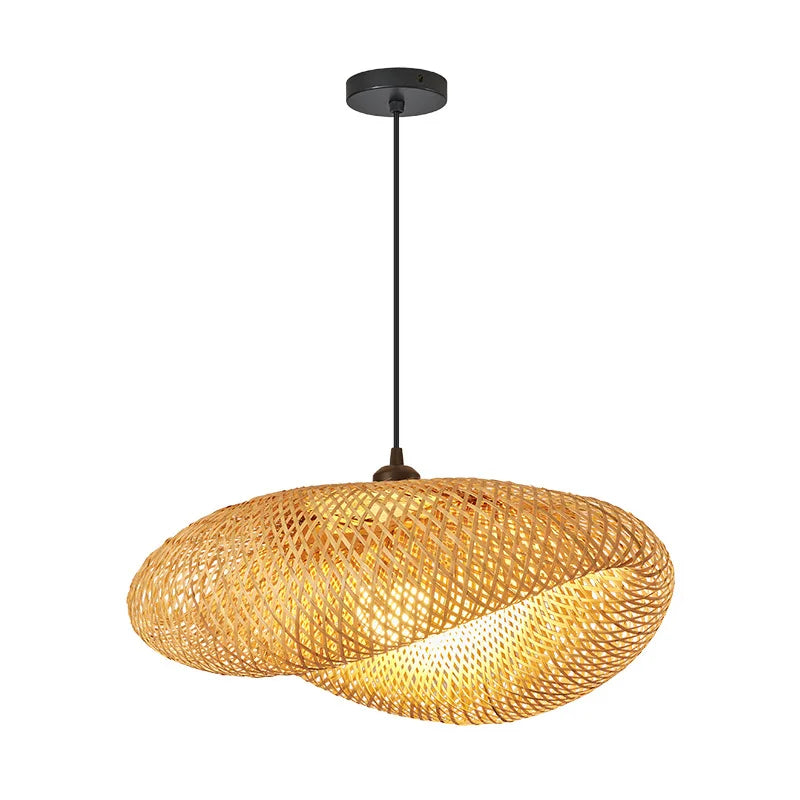 Vintage Rattan Pendant Chandelier