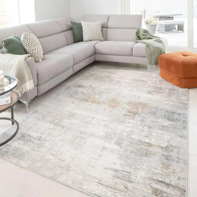 Abstract Neutral Area Rug