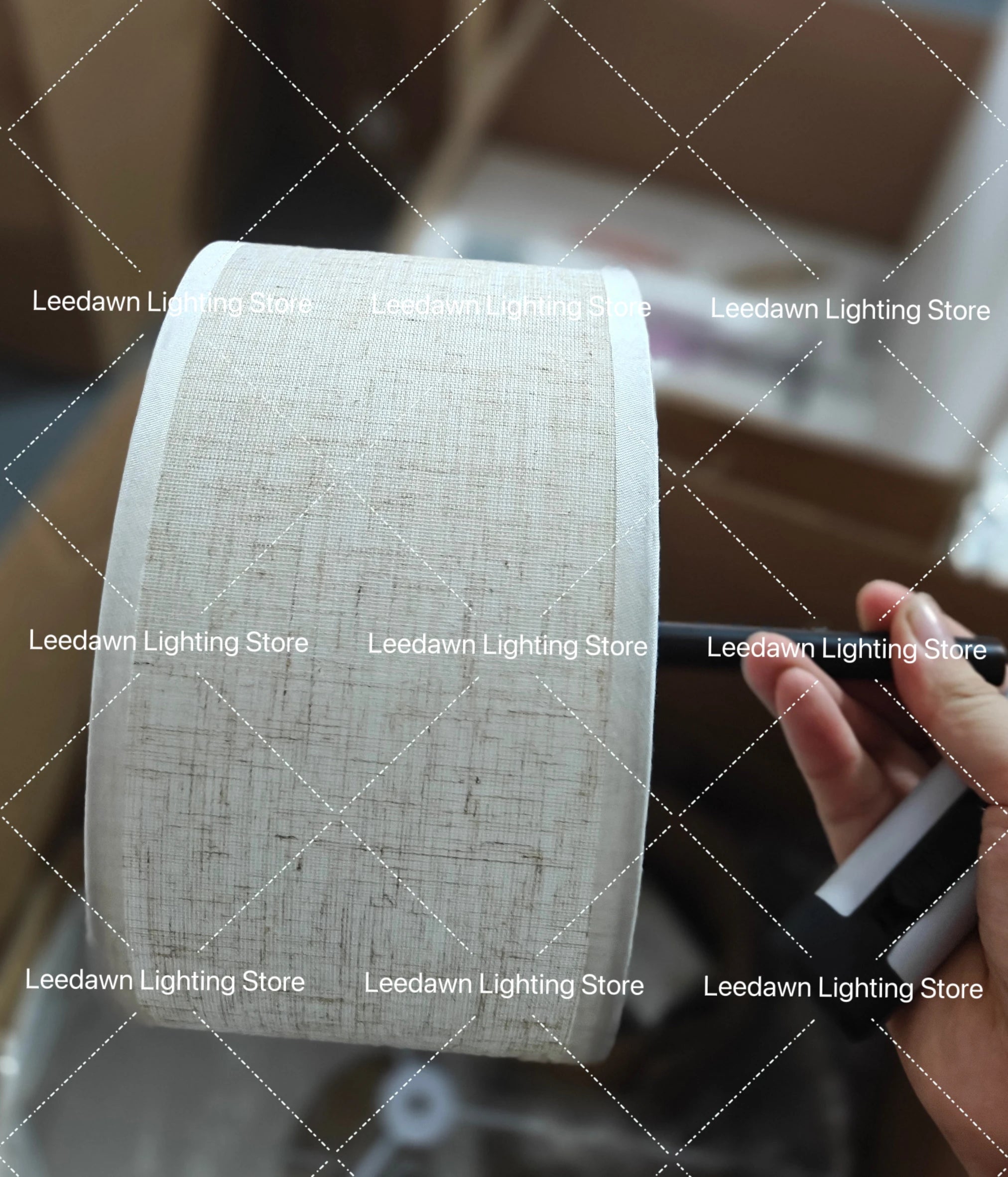 Wabi-Sabi Fabric Arc Pendant Lamp