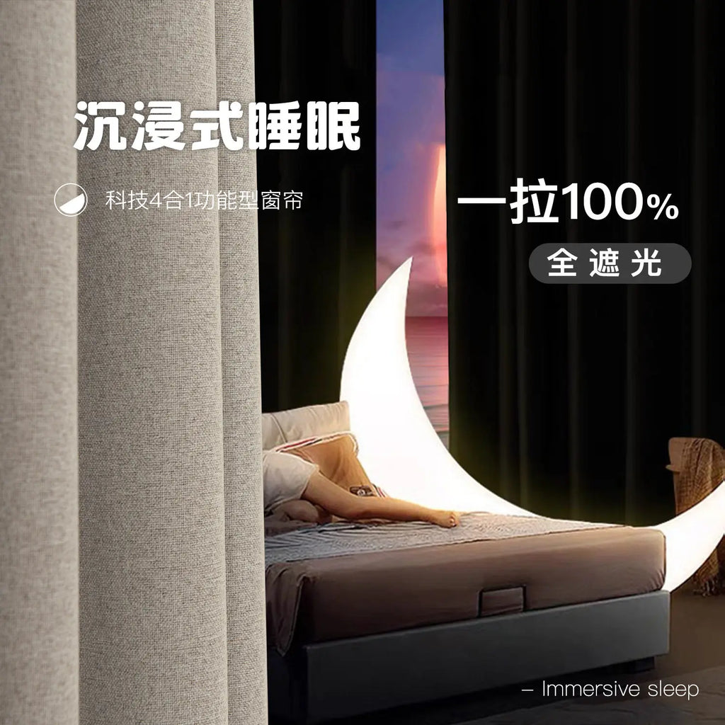 Modern Cotton-Linen Blackout Curtains