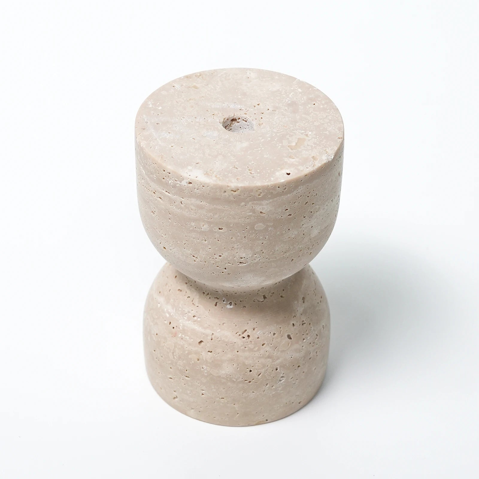 Retro Travertine Candlestick