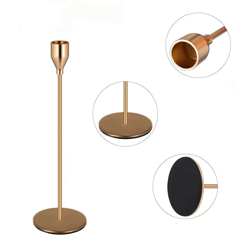 Metal Taper Candle Holder Set