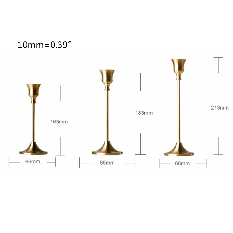 Brass Candlestick (3-Piece Set)