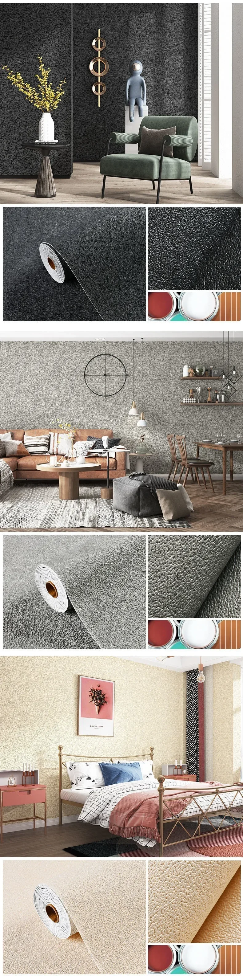 Linen Texture Foam Wallpaper