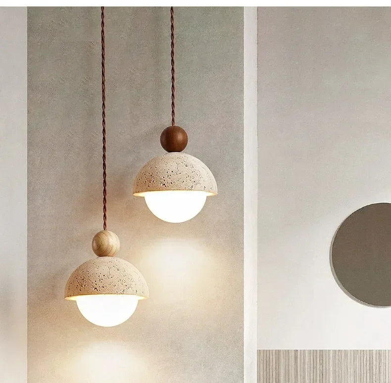 Wabi-Sabi Stone Pendant Chandelier