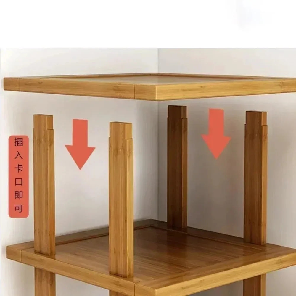 Bamboo Corner Shoe Rack