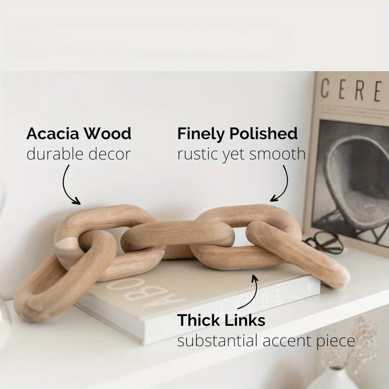 Boho Wood Chain Sculpture