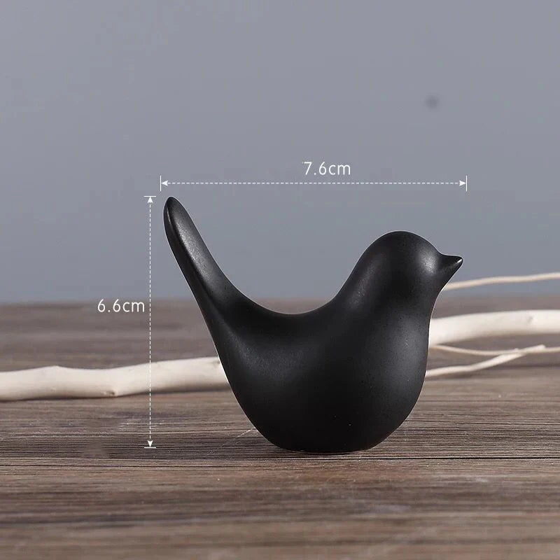 Nordic Ceramic Bird Figurine