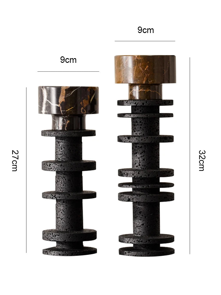 Luxury Travertine Candlestick