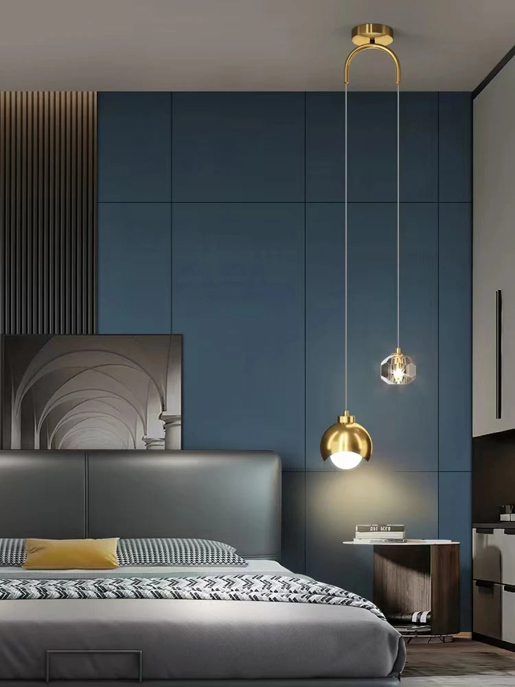 Crystal Bedside Pendant Light