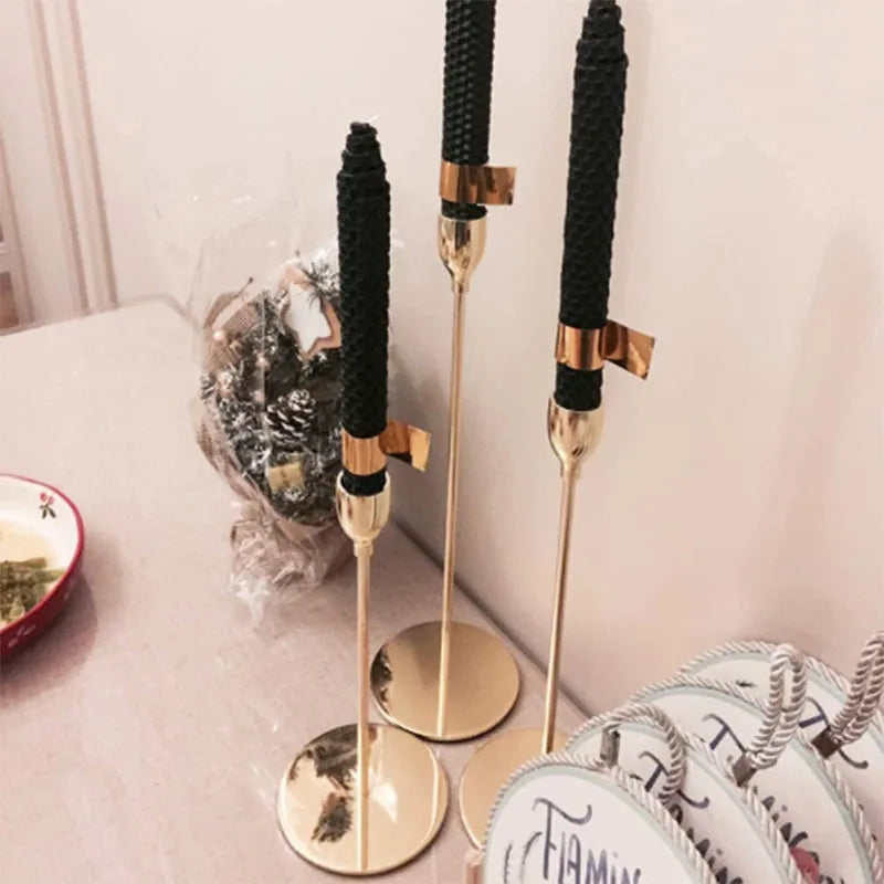 Metal Taper Candle Holder Set