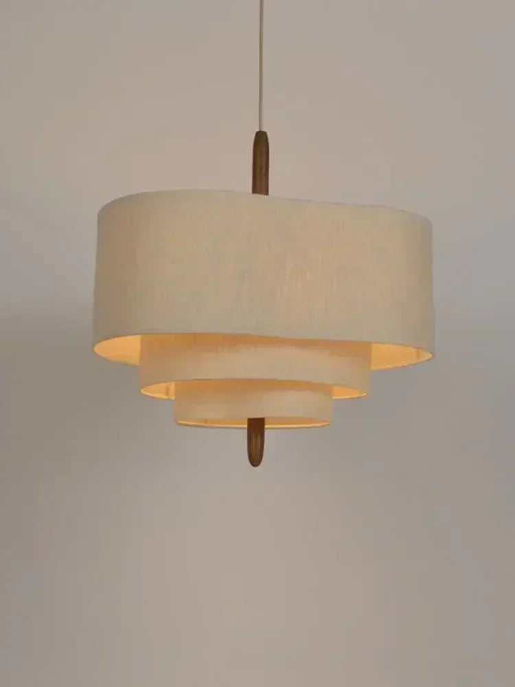 Wabi-Sabi Fabric Arc Pendant Lamp