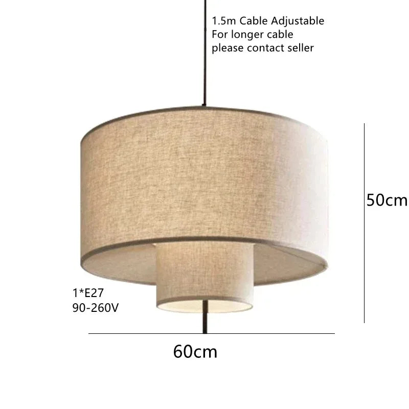 Wabi-Sabi Fabric Pendant Chandelier