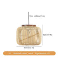 Wabi-Sabi Rattan Arc Pendant Lamp