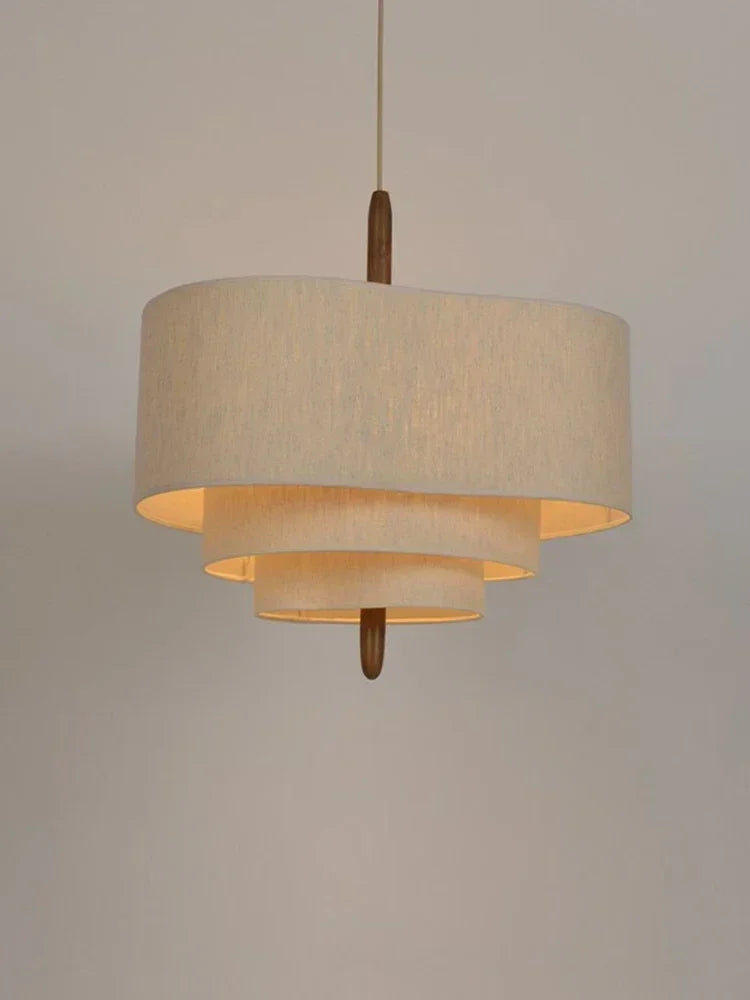 Wabi-Sabi Fabric Arc Pendant Lamp