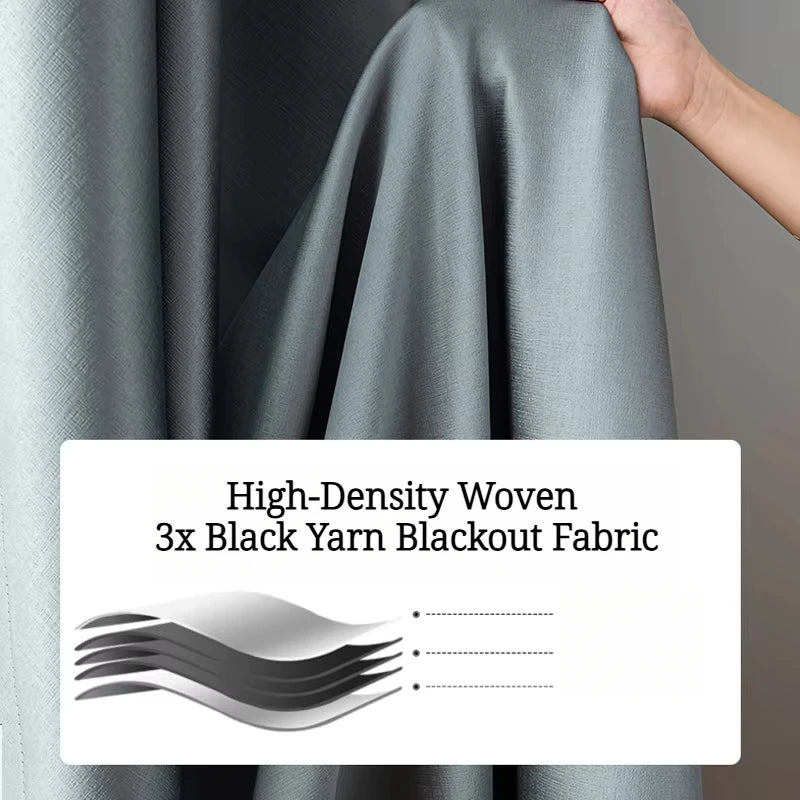 Modern Linen Blackout Curtains