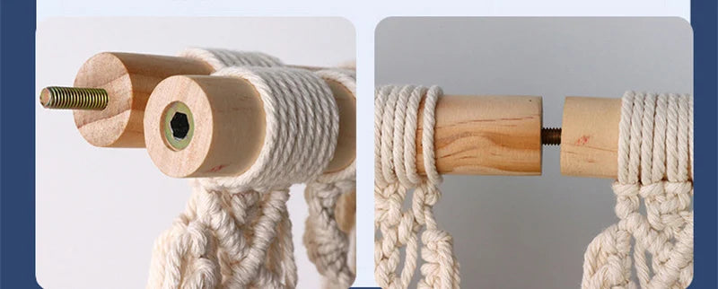Boho Round Beige Macrame Wall Hanging